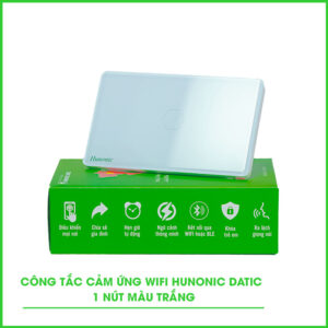 Công Tắc Cảm Ứng 1 Nút Wifi Hunonic Datic Màu Trắng